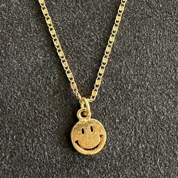 Electrical Picks “Happy” Necklace 14K Gold Filled Chain - Picture 3 of 4